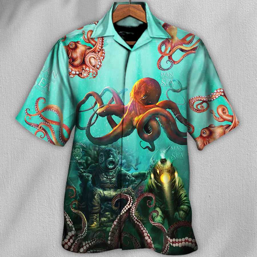 Octopus Hawaiian Shirt w/logo