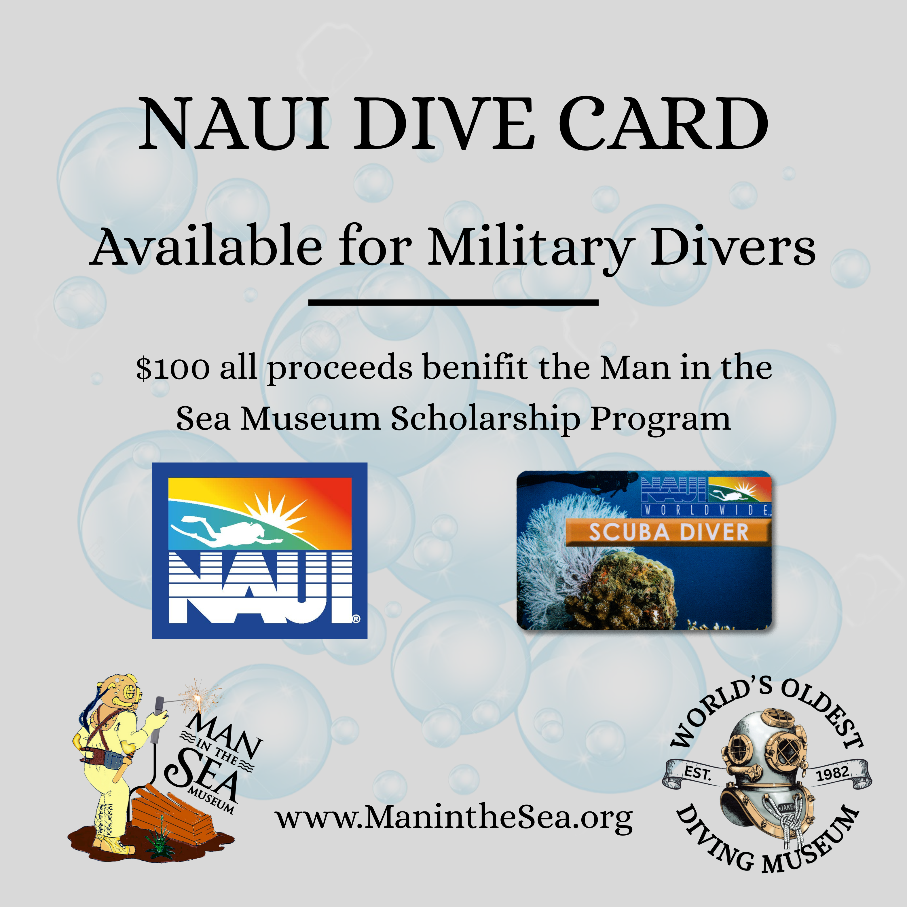 NAUI Dive Card – Man In The Sea Museum