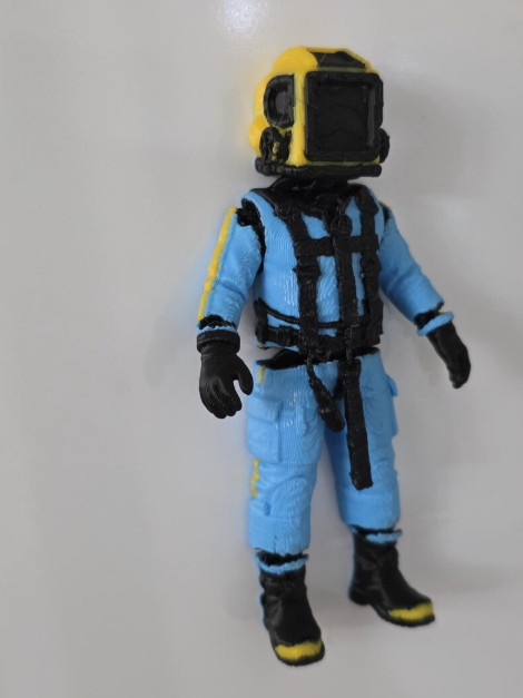 Diver Figurines, 3D printed with dual magnets