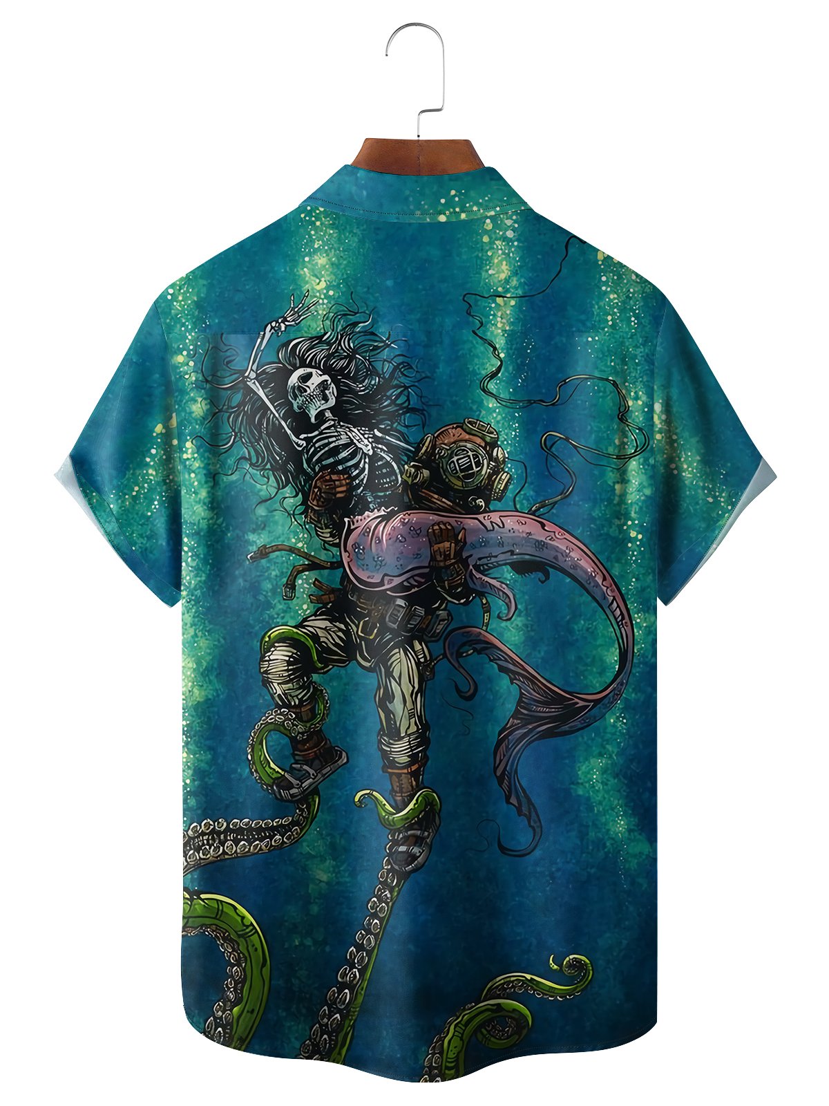 Diver and Mermaid (Skeleton) - Hawaiian Shirt