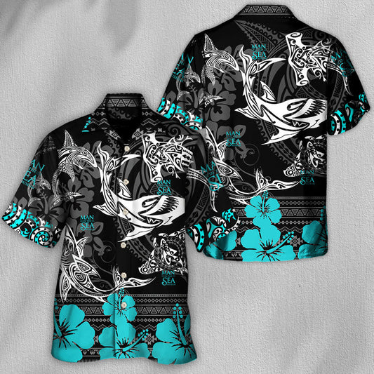 Shark Lover - Hawaiian Shirt w/logo