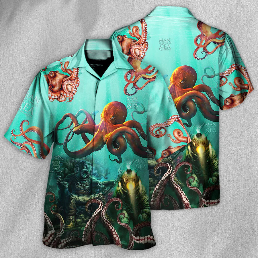 Octopus Hawaiian Shirt w/logo
