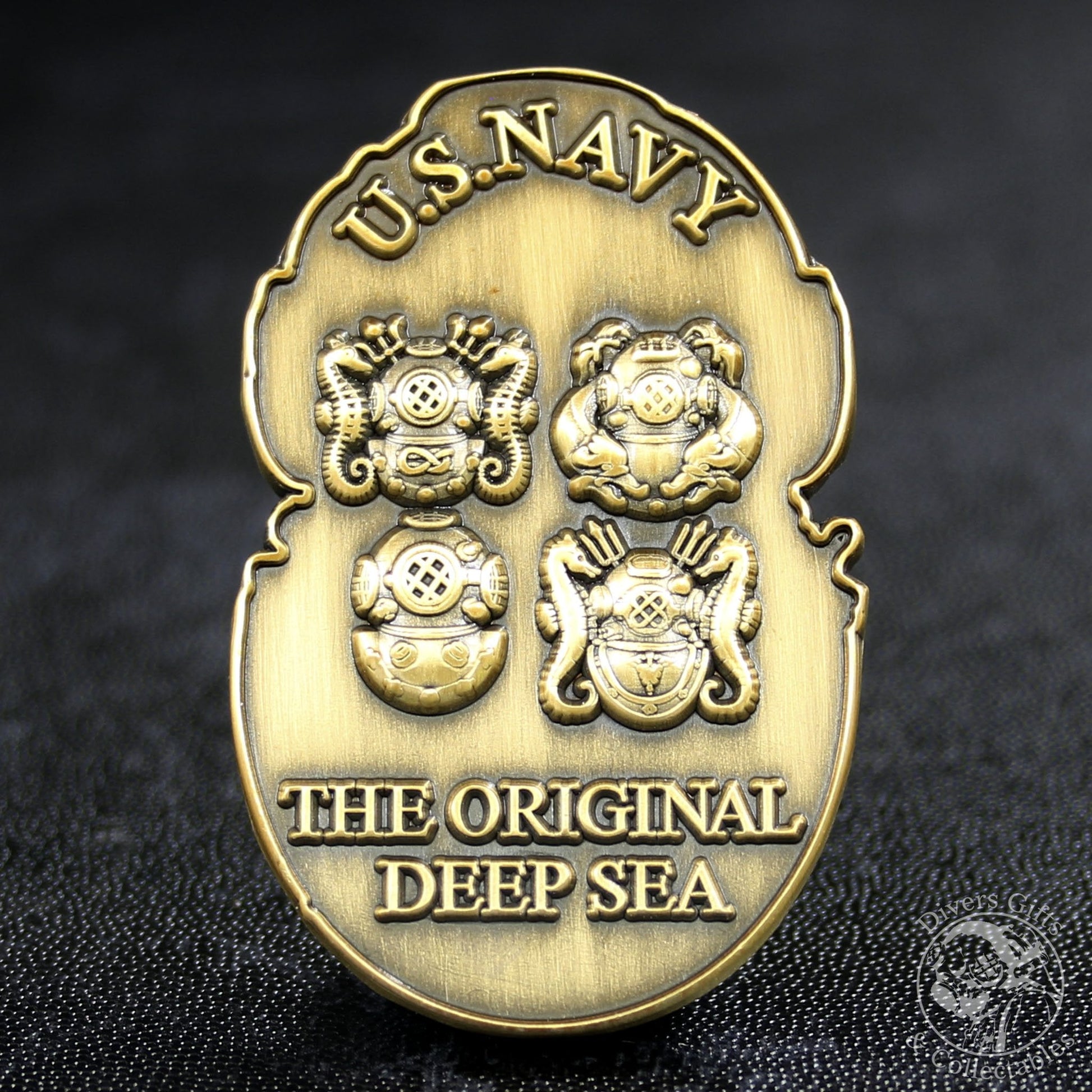 01A - MkV US Navy Challenge Coin - Brass - Divers Gifts